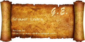 Grauer Endre névjegykártya
